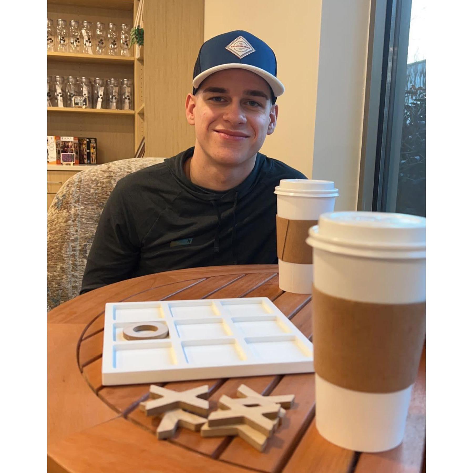 Here is one of our many coffee shop dates. Sometimes it was to read the bible, come up with business ideas, or just to catch up.