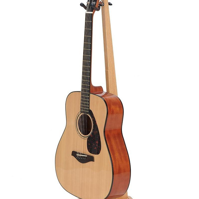 Musbeat Guitar Stand, Acoustic Guitar Stand, Red Oak Wooden Guitar Stand, Floor Guitar Stand for Acoustic Guitar, Mandolin, Wood Guitar Stand for Home, Living Room Decoration, Guitar Gifts for Men