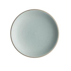 Bread & Butter Plate in aqua and chocolate brown