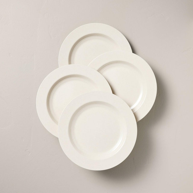 4pk 11" Melamine Dinner Plates Sour Cream - Hearth & Hand™ with Magnolia