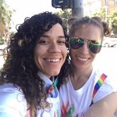 Beautiful day in the sun wearing all the colors and letting our rainbow flag fly celebrating Pride.