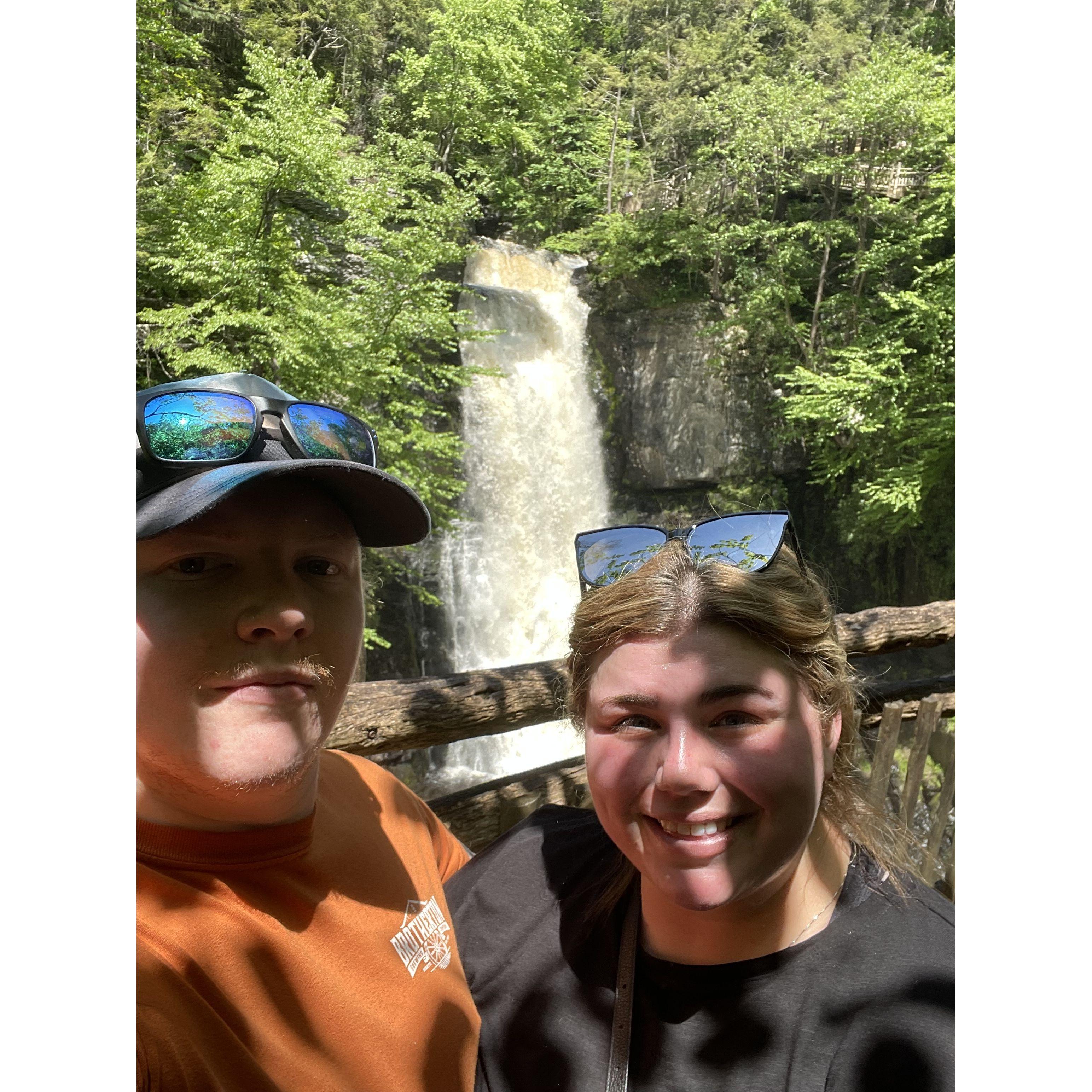 We survived the long route @ Bushkill Falls. This was the end of our trek.