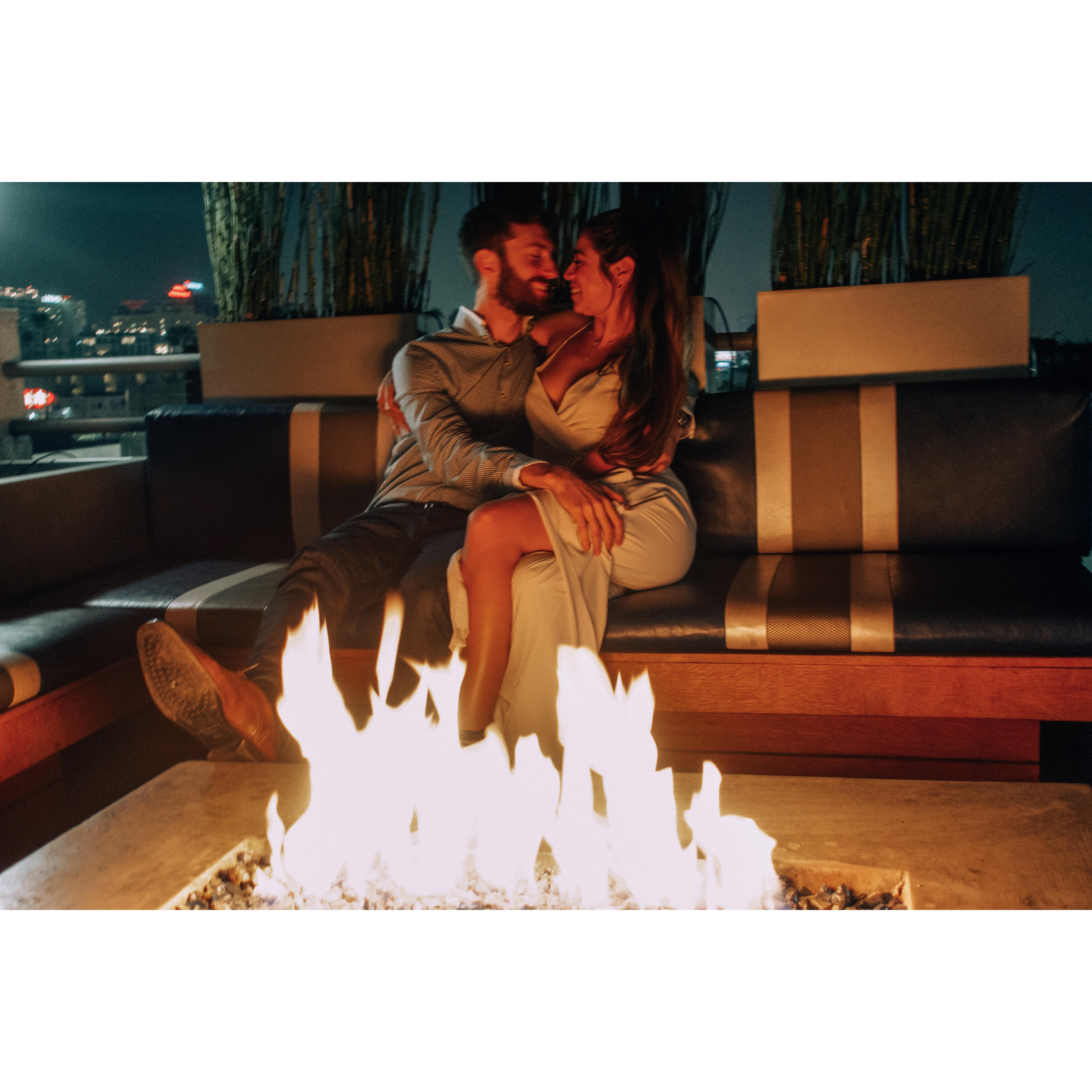 Caught being cute on the rooftops of West Hollywood.