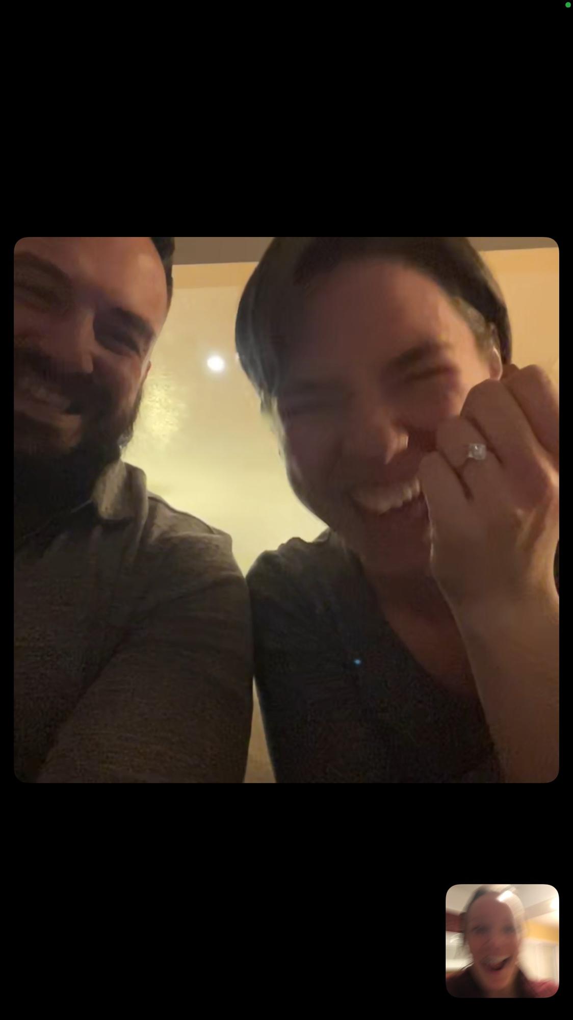 Sharing the good news on FaceTime with one of my besties.🥰