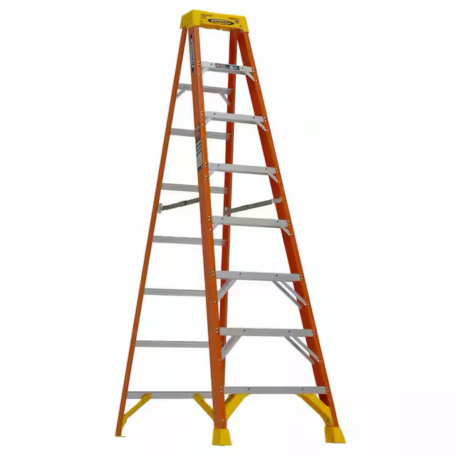 Werner 8 ft. Fiberglass Step Ladder (12 ft. Reach Height)