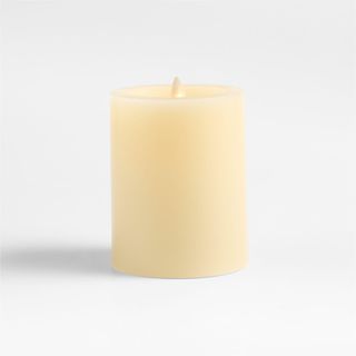 Ivory Flicker Flameless Wax Pillar Candle