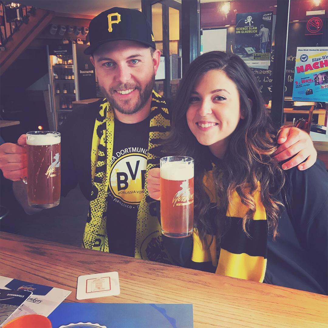 Same trip, morning before we went to watch a match with Al's favorite team, Dortmund. After attending the match it's safe to say we all became big fans too.