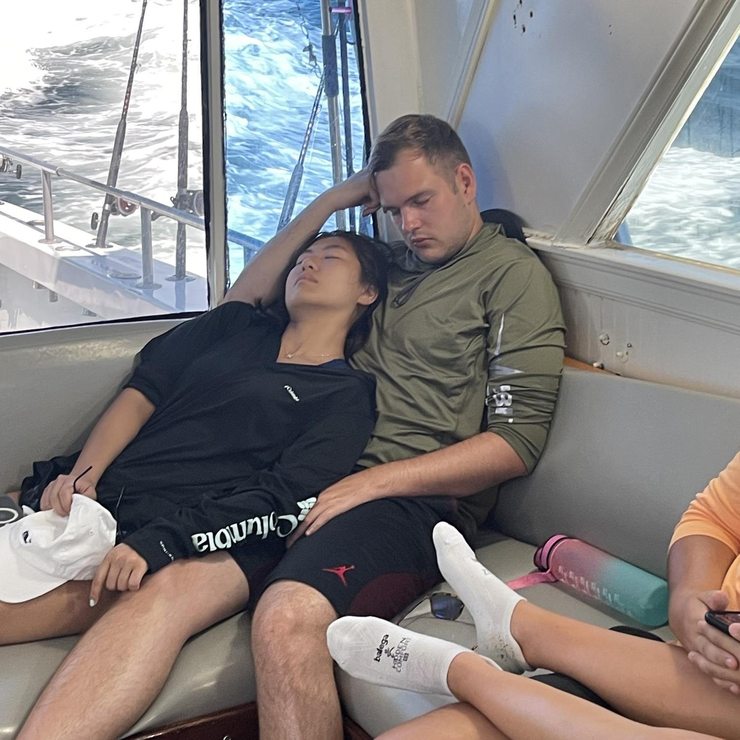 On the way to deep sea fishing, Cece and Griffen are KNOCKED out