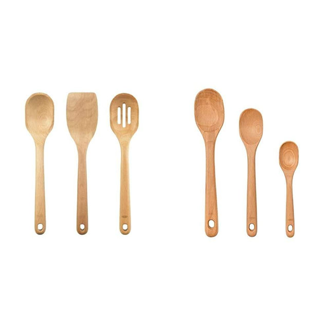 OXO Good Grips 3- Piece Wooden Utensil Set & 3-Piece Wooden Spoon Set