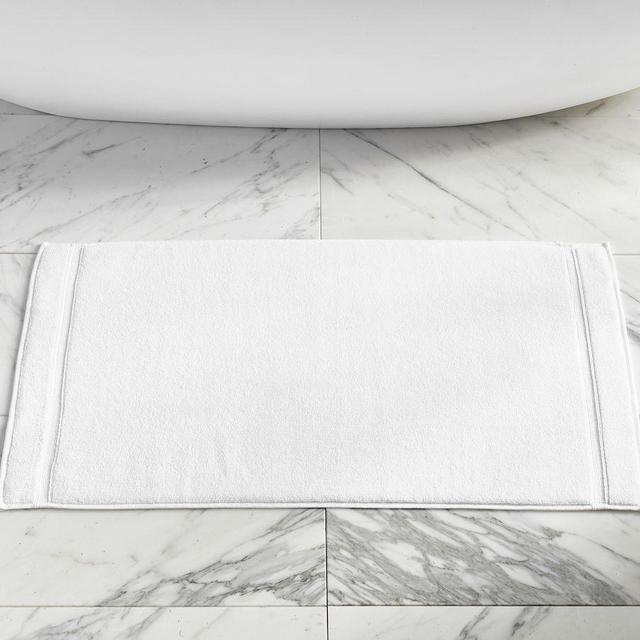White Hydrocotton Organic Bath Mat, 20x34"