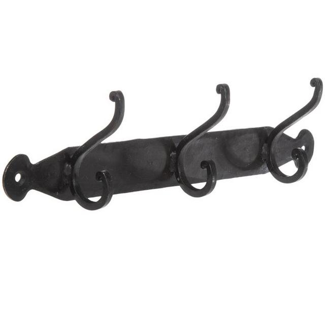 Black Metal Wall Decor With Hooks