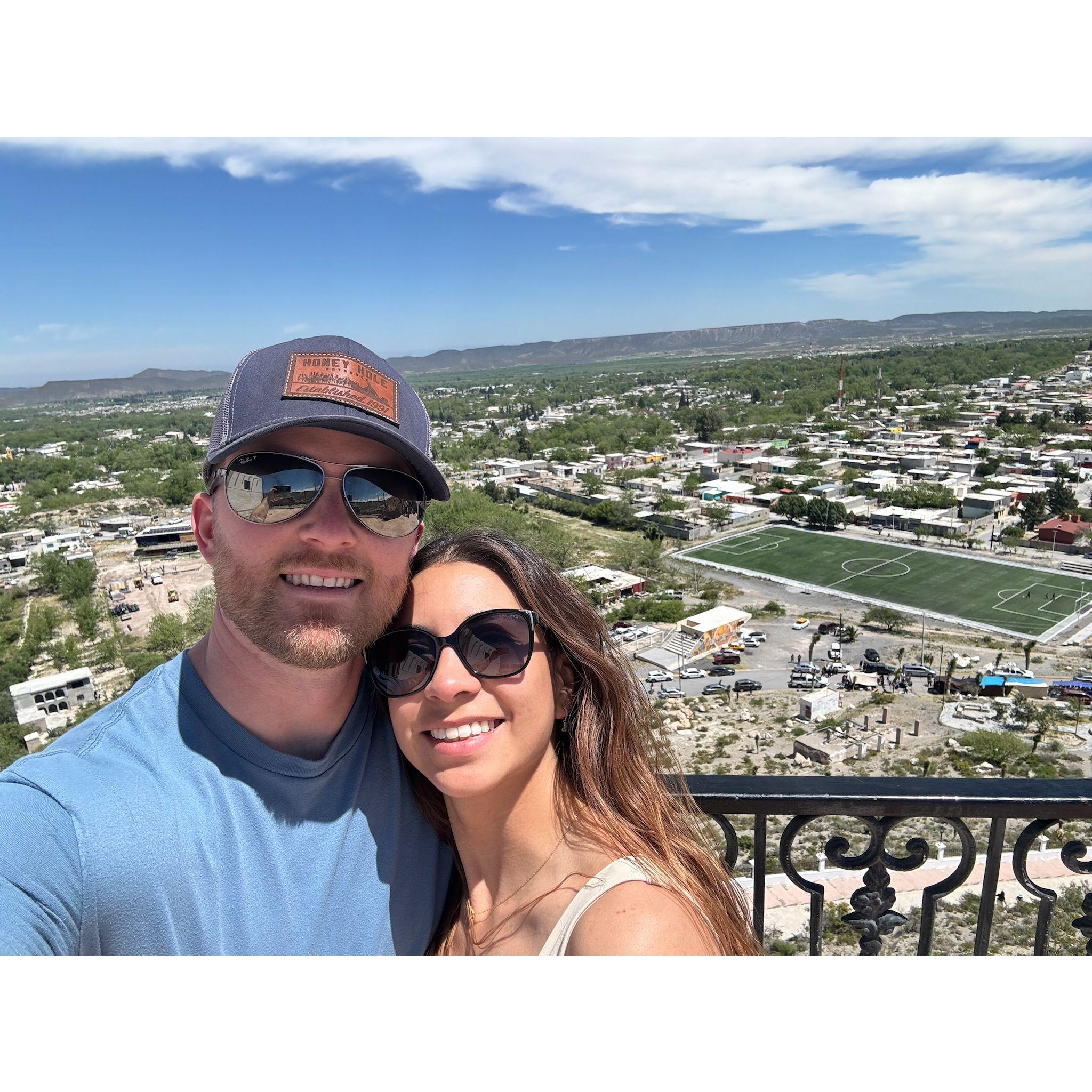 Ryan's first time in Parras. At the top of Santo Madero.