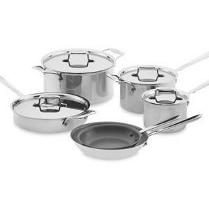 All-Clad d5 Stainless-Steel Nonstick 10-Piece Cookware Set