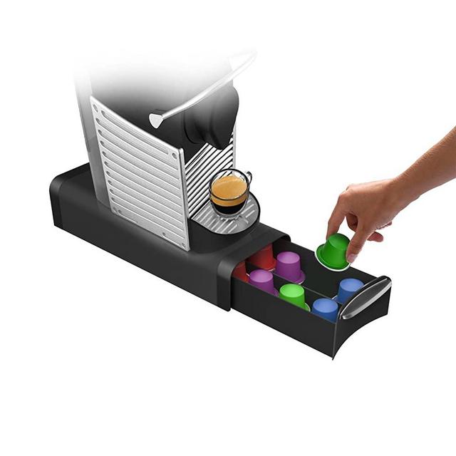 Mind Reader Slim Drawer, 6.02 X 14.21 X 3.74, Black Coffee Pod Holder