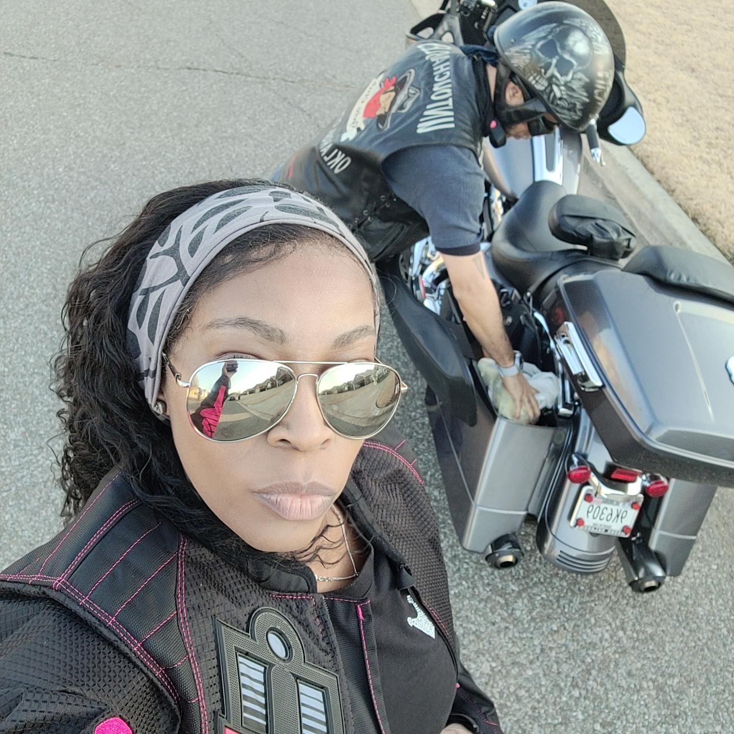 We love taking the Harley out for a ride