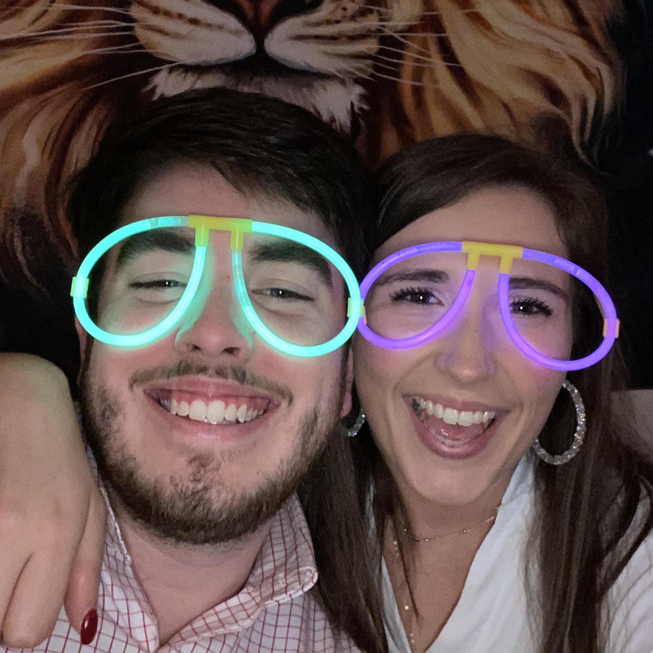 Our little 2 person NYE party! A WILD time as you can see. Ask Caroline about the the incident in the decorations isle at Walmart.