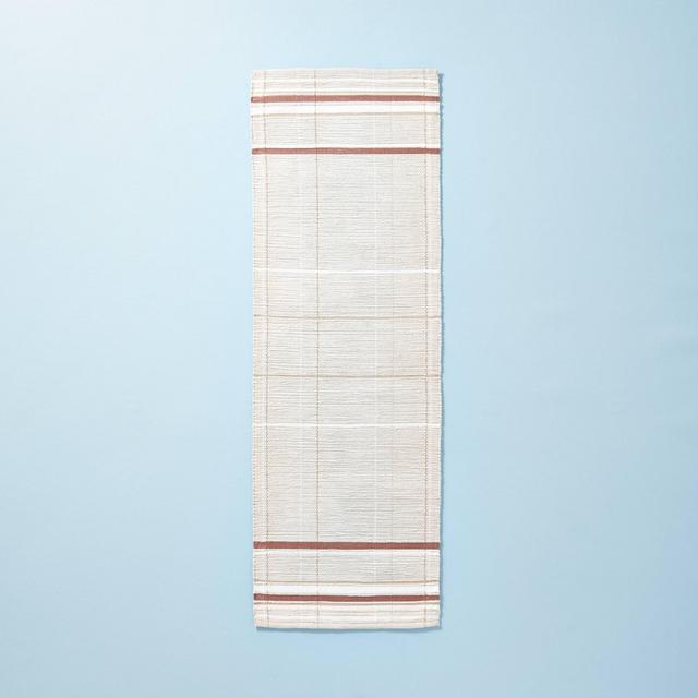 2'4" x 7' Scatter Stripe Runner Rug Cream/Brown - Hearth & Hand™ with Magnolia