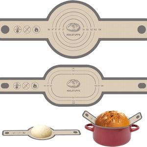 Gray Silicone Bread Sling Oval and Round, 2 PCS