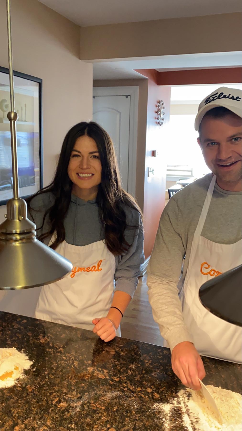 Our love for cooking together blossoms during a cooking class in December 2019