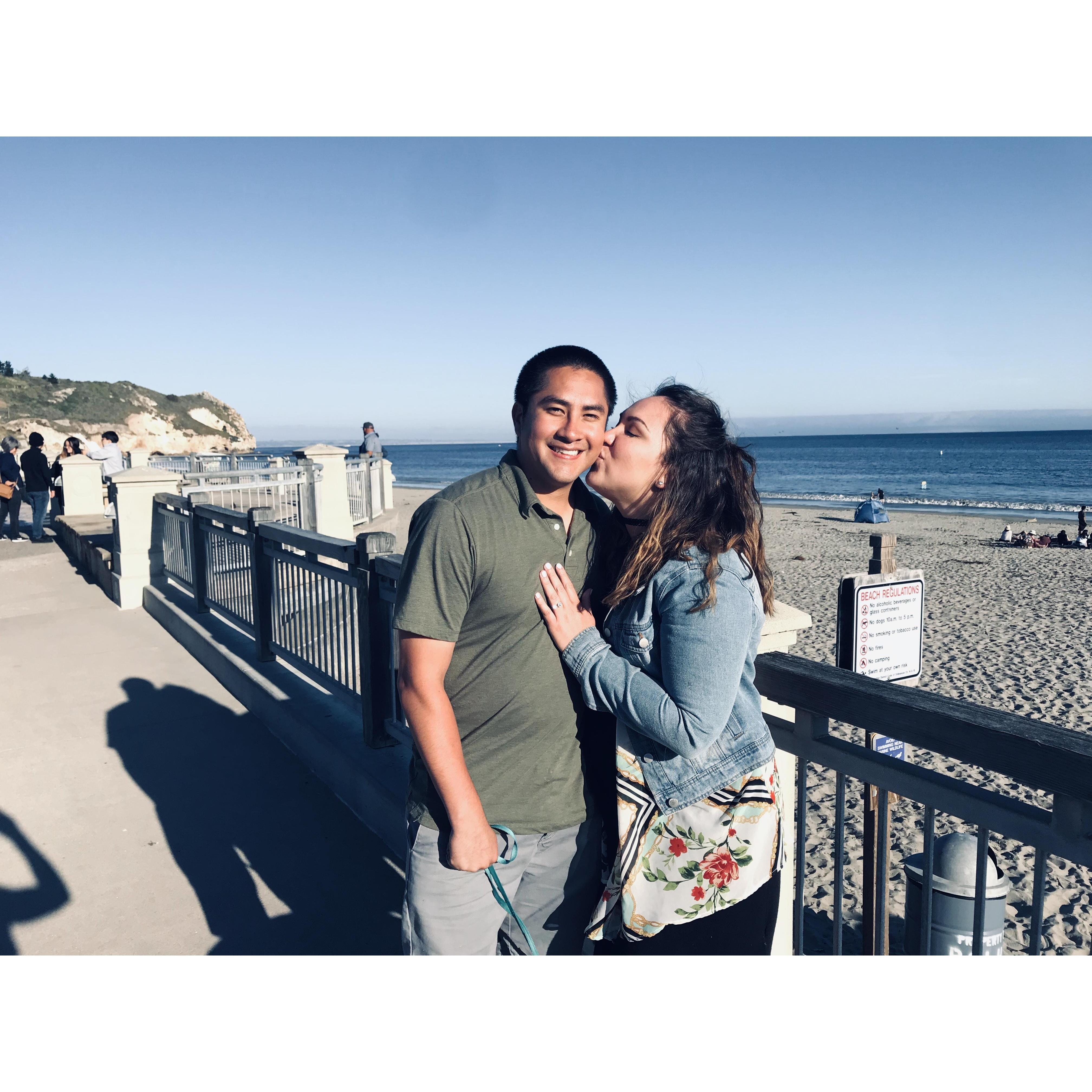 June 15, 2019 on Avilia Beach, CA. The day we became engaged.