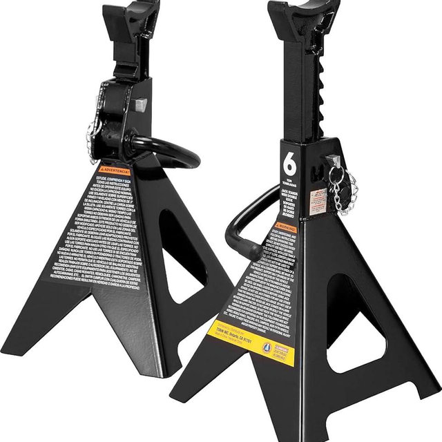 Torin AT46002AB-1 Double Locking Steel Jack Stands, 6 Ton (12,000 LBs) Capacity, Black, 1 Pair