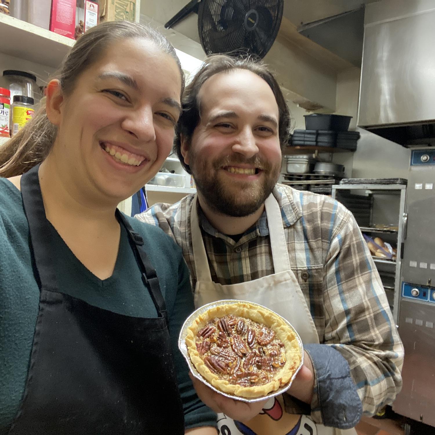 We made pies for our families for thanksgiving.