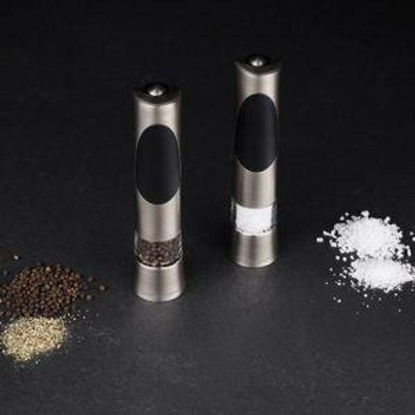 Cole & Mason Richmond Electronic Salt & Pepper Mill Set Adjustable Grinders, 215mm (8½")