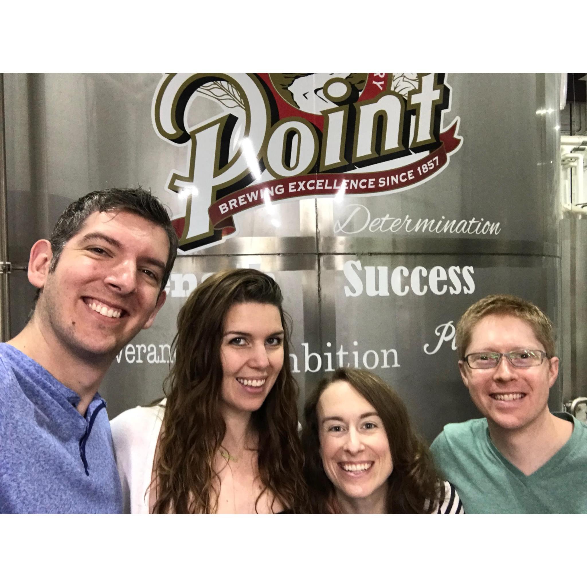 Point Brewery tour with Amanda and Noah