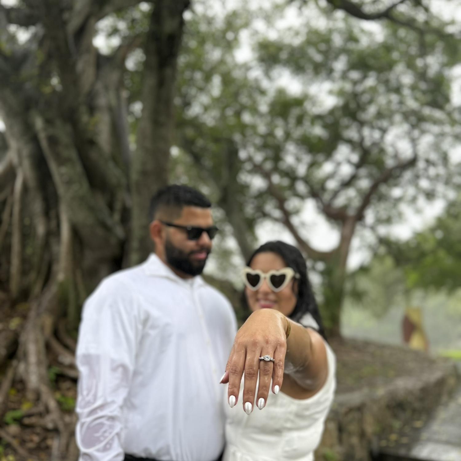 We got caught in the rain during our Engagement photoshoot.