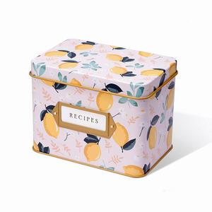 Jot & Mark Recipe Card Complete Gift Box | Decorative Tin Box, Recipe Cards, Index Dividers (14 dividers, 50 4" x 6" cards, 1 box)
