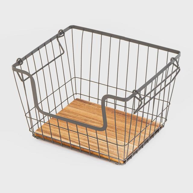 Better Homes & Gardens Basket Large Metal Kitchen Pantry Organization, 12.63"x10.63"x8.50"