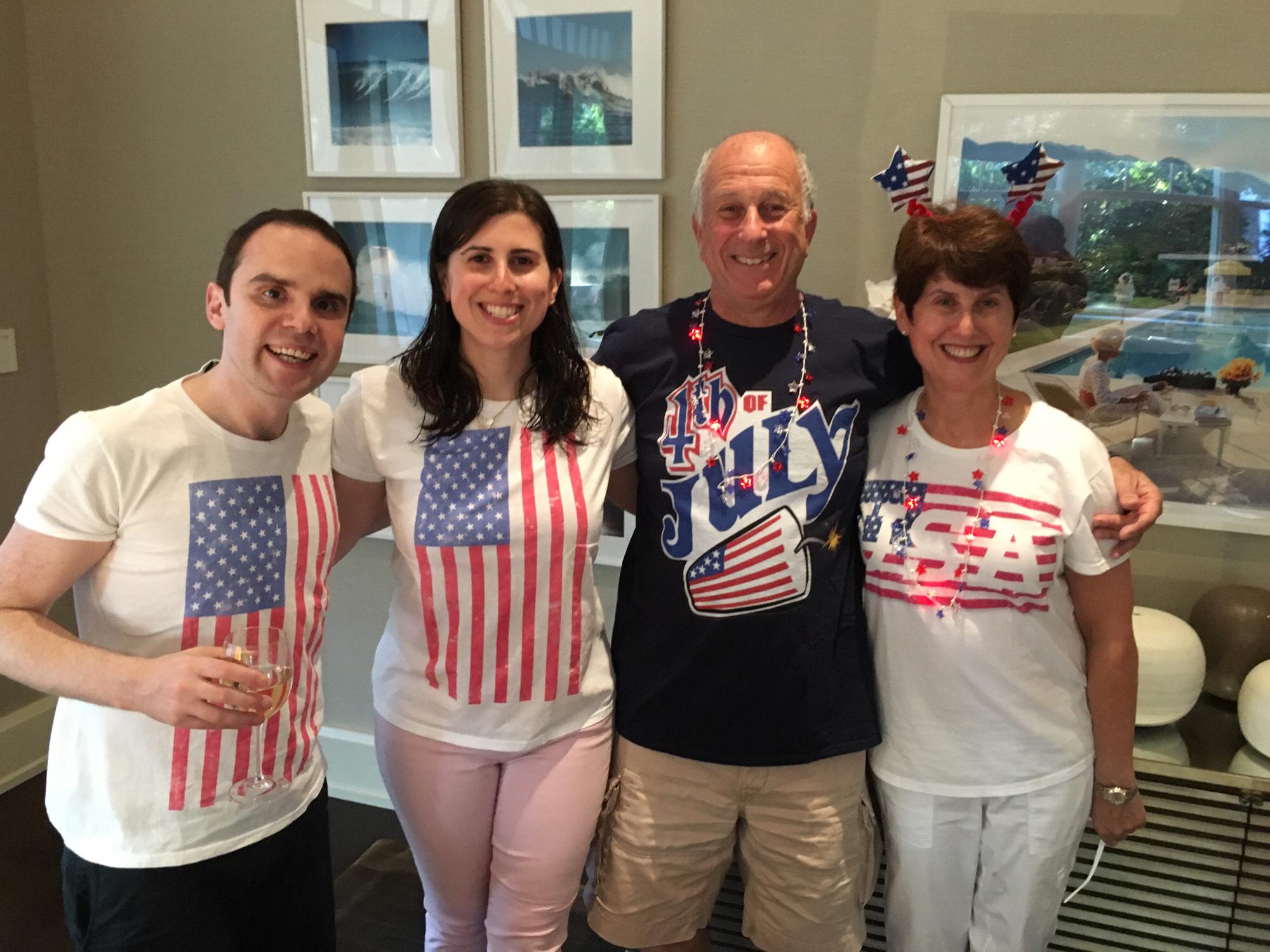 Isaac and Mel with Ken and Fran (Mel's parents) --July 4, 2017