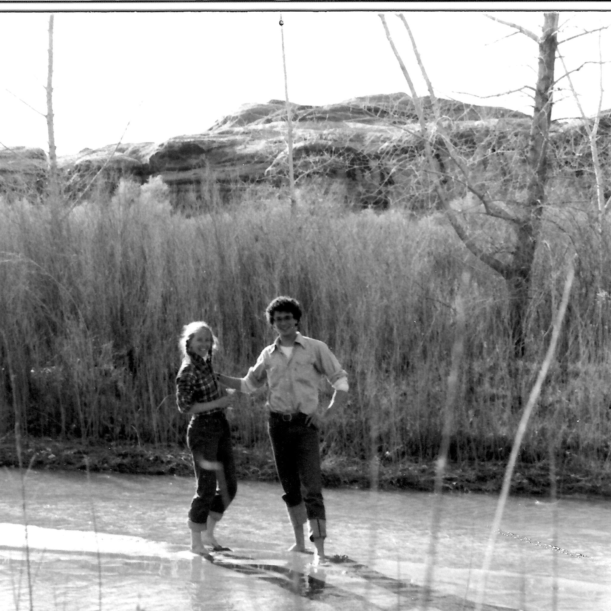 This was in 1979 at Canyonlands National Park, on our Colorado College senior year spring break