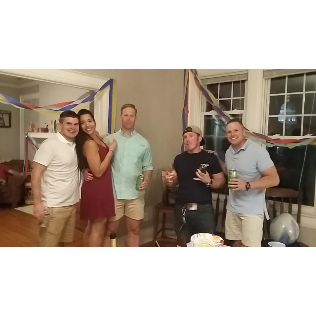 He clearly had a great time at his surprise birthday party