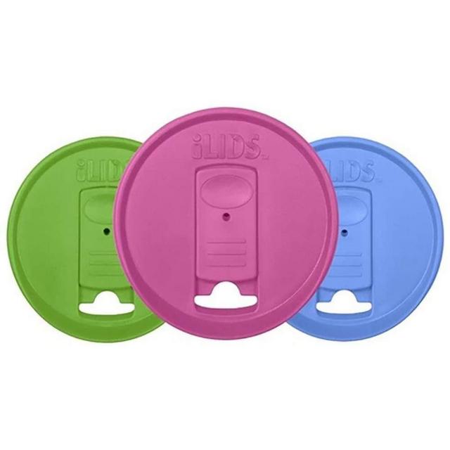 iLIDS Mason Jar Drink Lid, Regular Mouth, Whimsy, Pack of 3