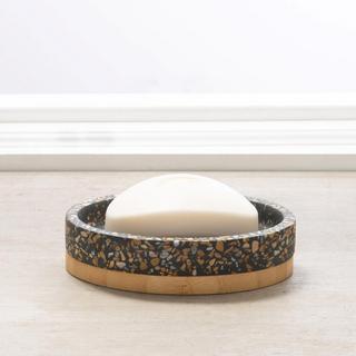 Soren Cement & Bamboo Soap Dish
