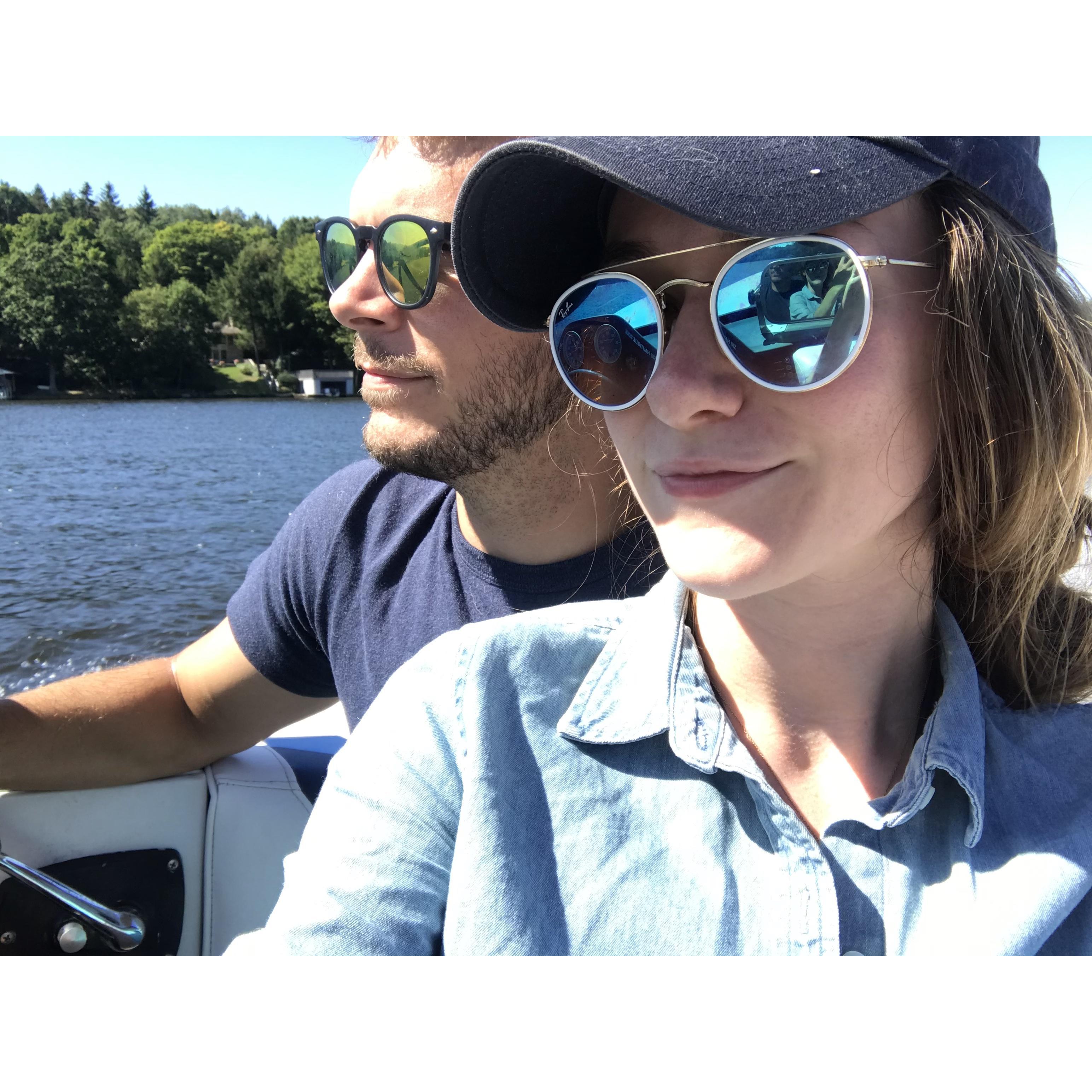If it is warm and sunny you can usually find us at Indian Lake out on the Nautique