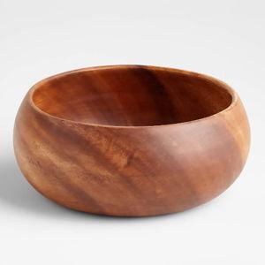 Tondo 8.5" Acacia Wood Salad Serving Bowl