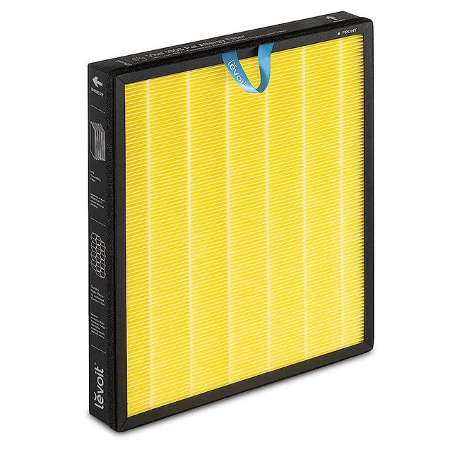 LEVOIT Vital 100S Pet Allergy Air Purifier Replacement, 3-in-1 H13 True HEPA, High-Efficiency Activated Carbon Filter, Vital 100S-RF-PA (LRF-V102-YUS), 1 Pack, Yellow