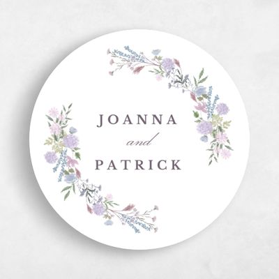 Dusty Purple Wedding Sticker - Laurelwood