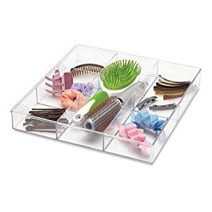 Whitmor 6-Section Drawer Organizer Clear