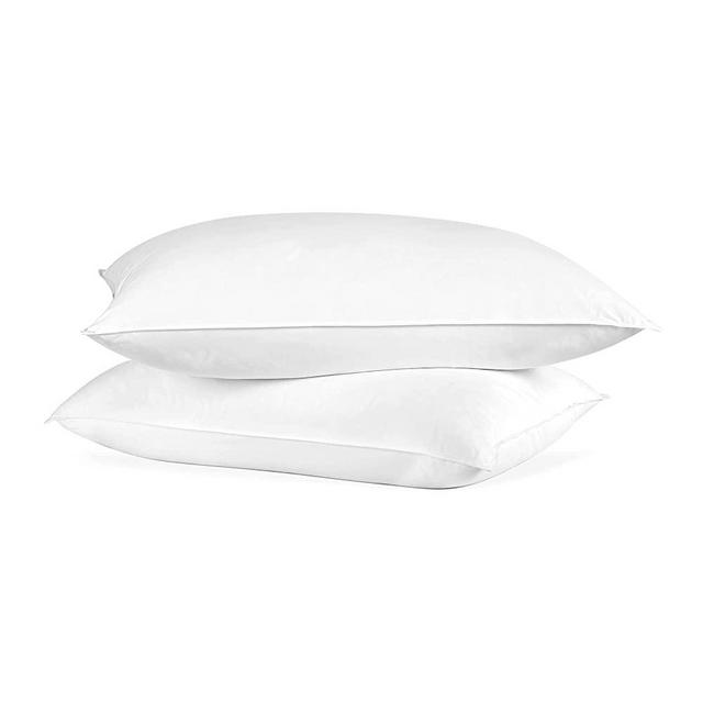 Puredown® Down Feather Pillows King Size Set of 2, Hotel Collection Bed Pillows for Sleeping, Suitable Stomach and Back Sleepers, 500 TC 100% Cotton Cover, 20 x 36 Inches
