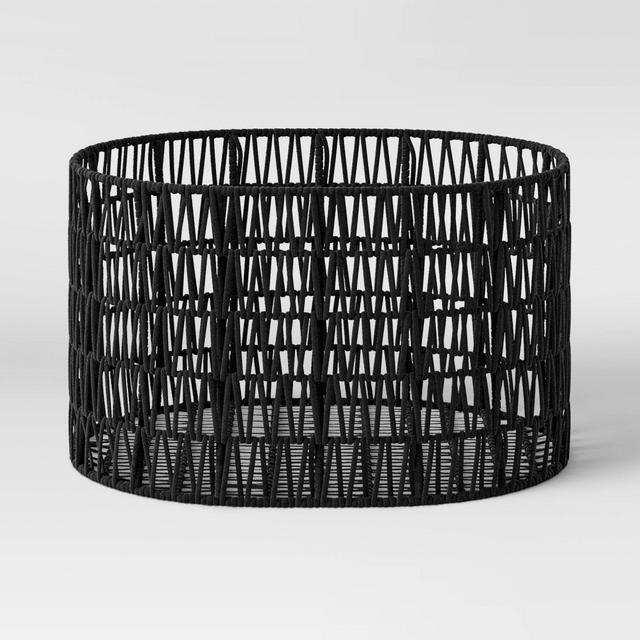 16" x 11" Oval Rope Basket Black - Project 62™