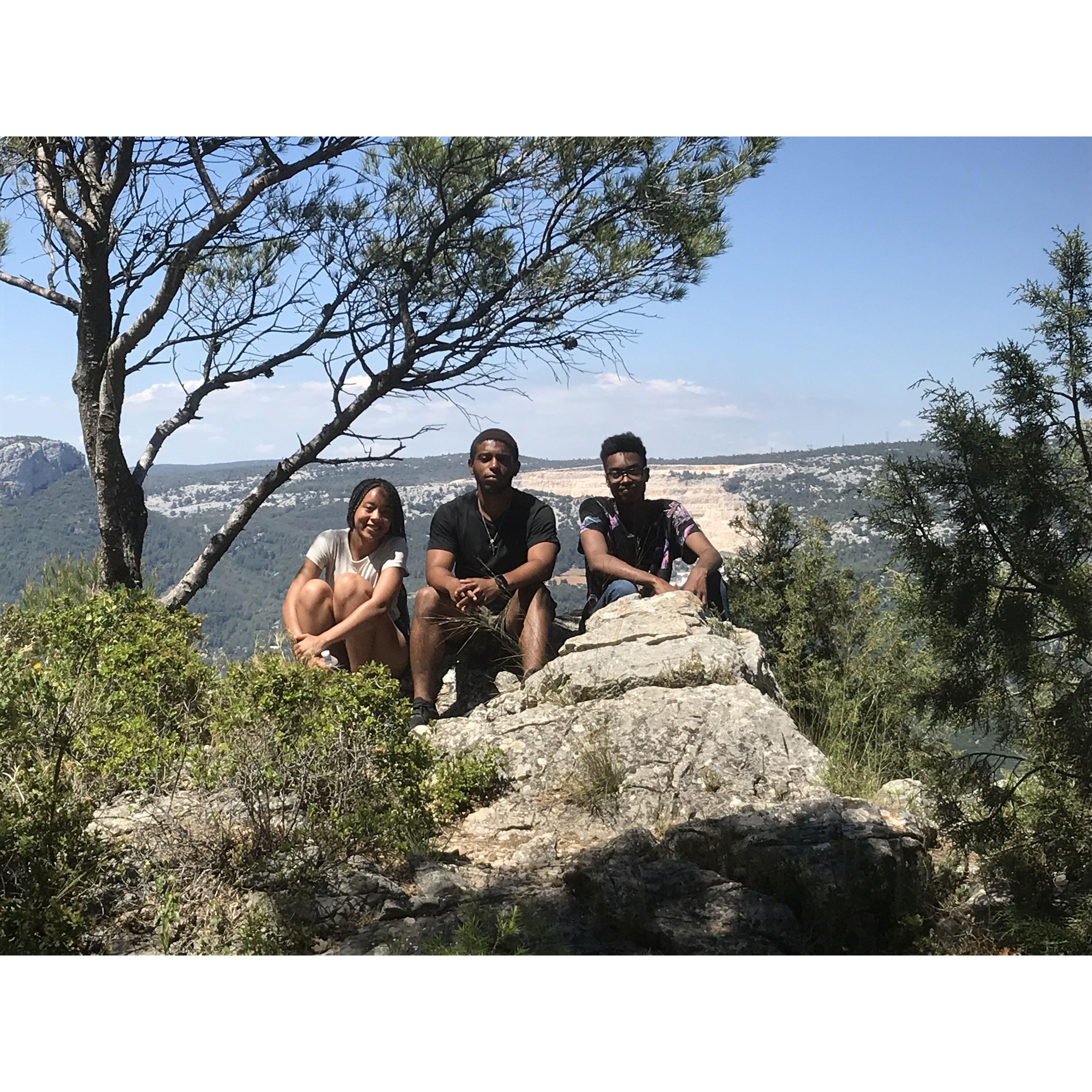Robert, Paris, and Kor on top of the world in France!