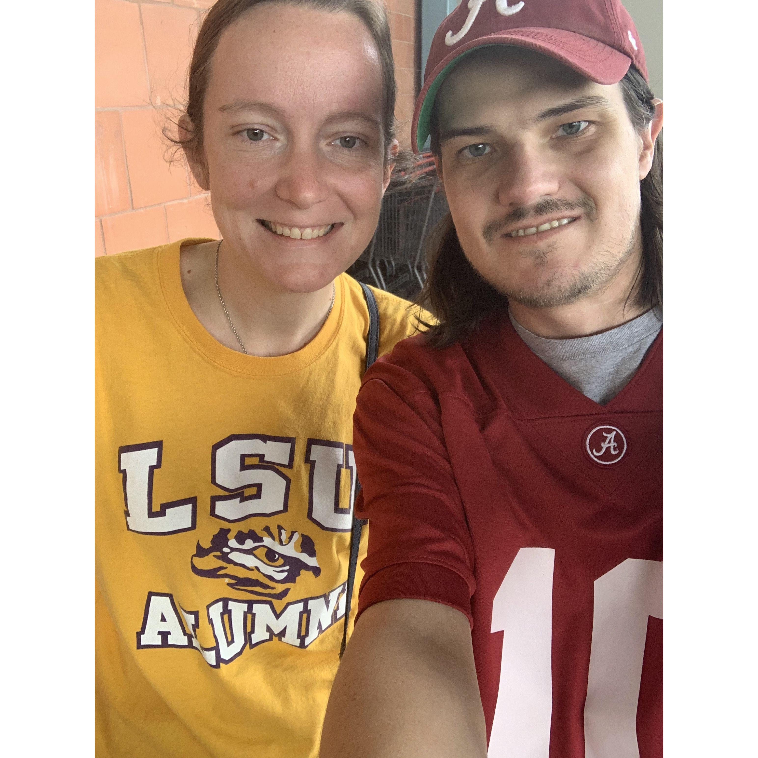 A wonderful Saturday during college football season. Geaux Tigers! Roll Tide!