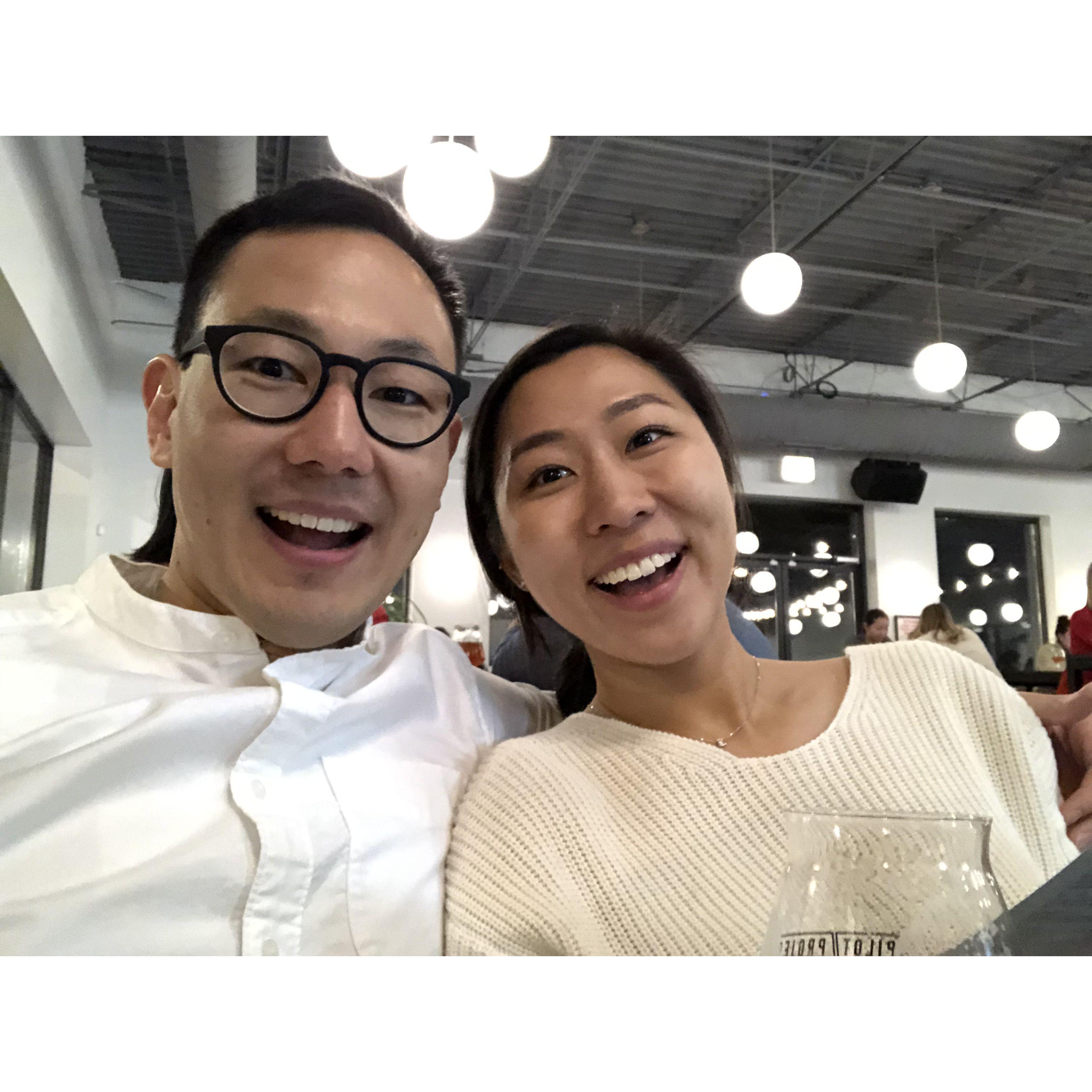 At our favorite brewery in Chicago, Pilot Project 2019