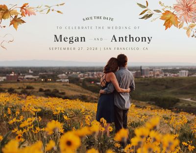 Black Arch Wedding Save the Date - Lysete Photo