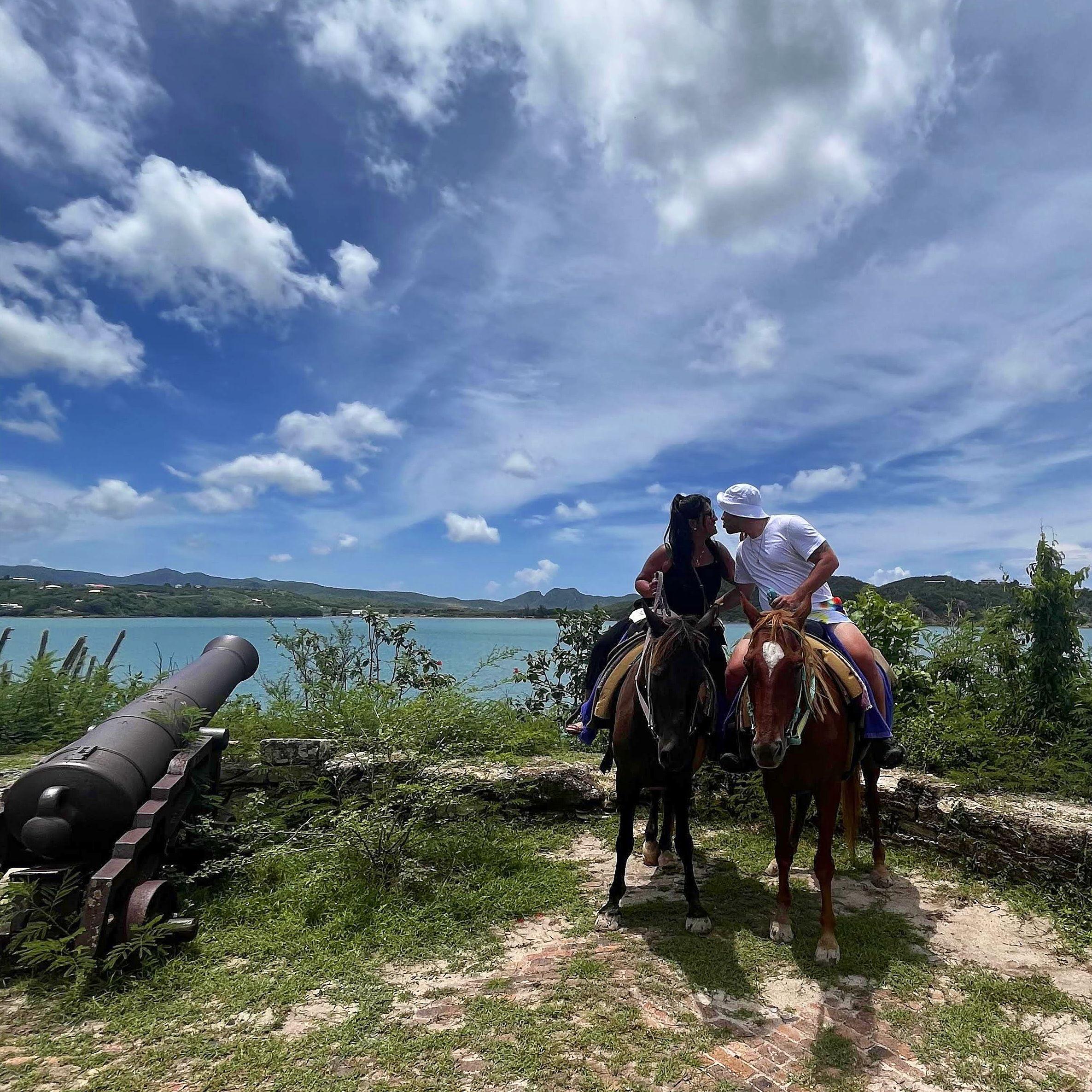 An island with 365 beaches (Antigua), but this view on horseback was the best one!