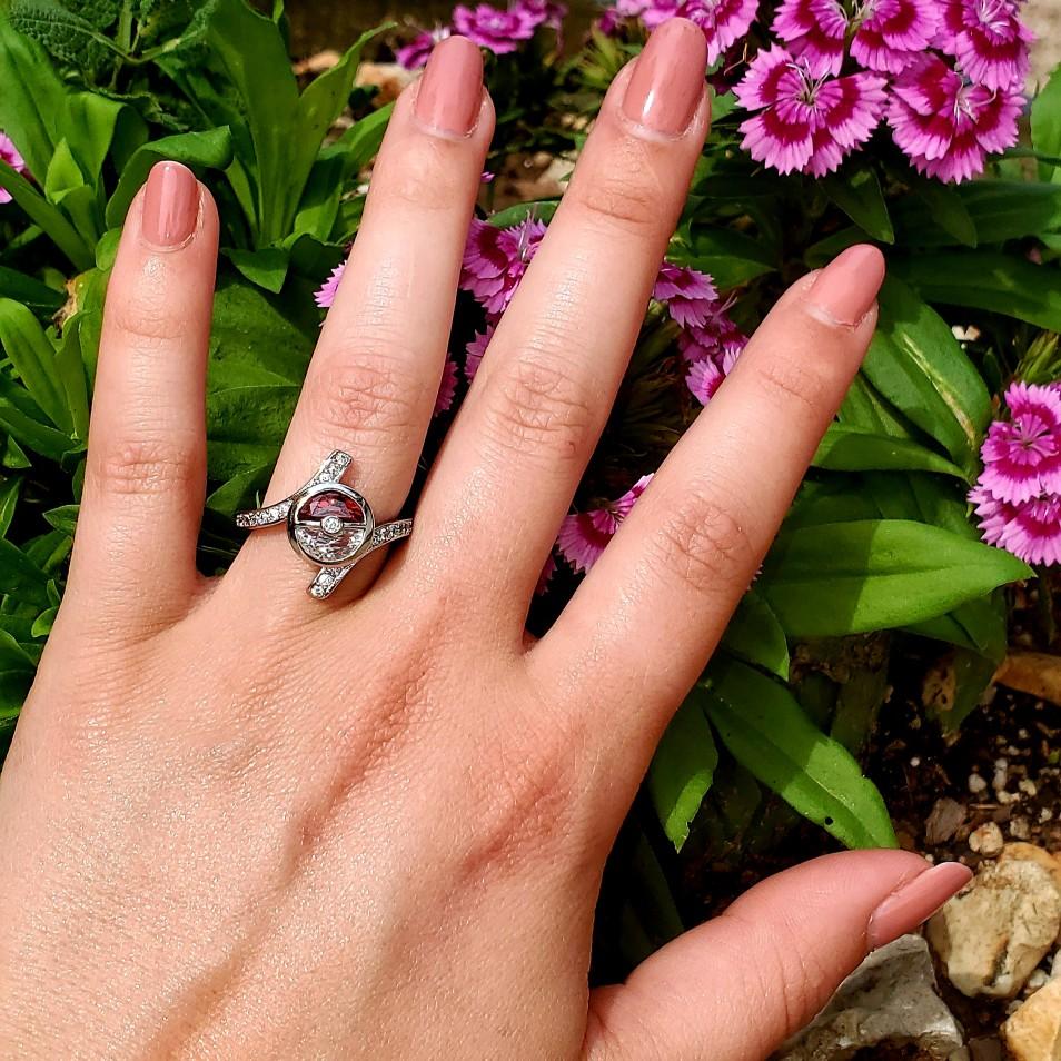 A close up of the the pokaball ring he proposed with ♥