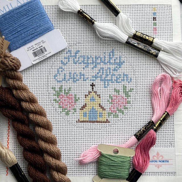 Needlepoint Wedding Ornament